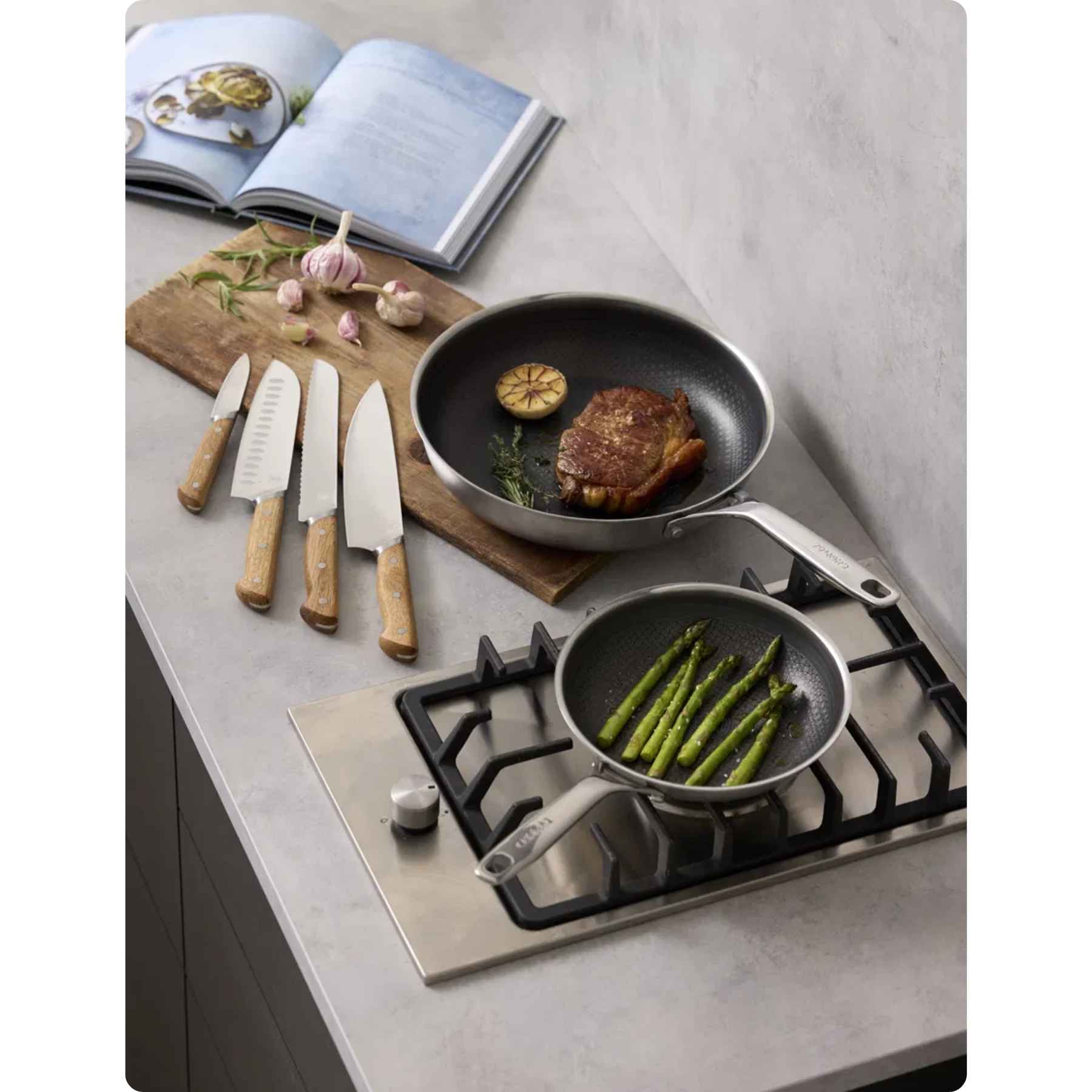 Morsø Hybrid Stegepander & Knive 4 dele, Foresta